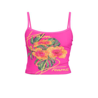 Top Tirantes "Palm Dreams" Tropical Y2K